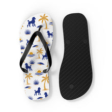 Load image into Gallery viewer, Pretty Poodle Takeover Flip Flops (White)