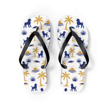 Load image into Gallery viewer, Pretty Poodle Takeover Flip Flops (White)