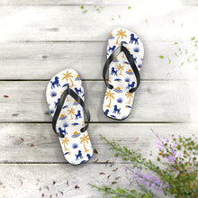 Load image into Gallery viewer, Pretty Poodle Takeover Flip Flops (White)