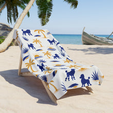 Load image into Gallery viewer, Pretty Poodle Takeover Beach Towel (White)

