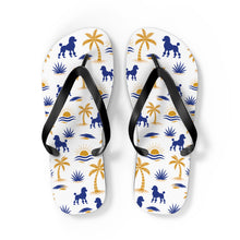 Load image into Gallery viewer, Pretty Poodle Takeover Flip Flops  (White)
