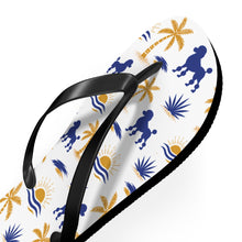 Load image into Gallery viewer, Pretty Poodle Takeover Flip Flops  (White)
