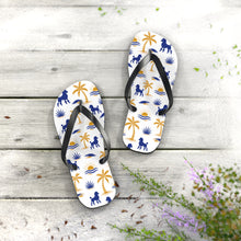 Load image into Gallery viewer, Pretty Poodle Takeover Flip Flops  (White)
