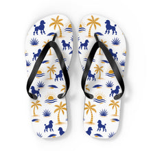 Load image into Gallery viewer, Pretty Poodle Takeover Flip Flops  (White)
