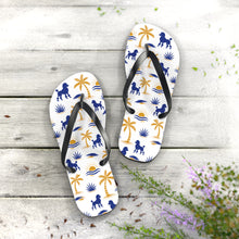 Load image into Gallery viewer, Pretty Poodle Takeover Flip Flops  (White)
