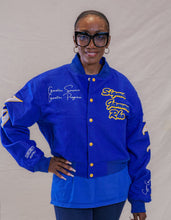Load image into Gallery viewer, Pretty Poodle Varsity Jacket
