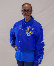 Load image into Gallery viewer, Pretty Poodle Varsity Jacket
